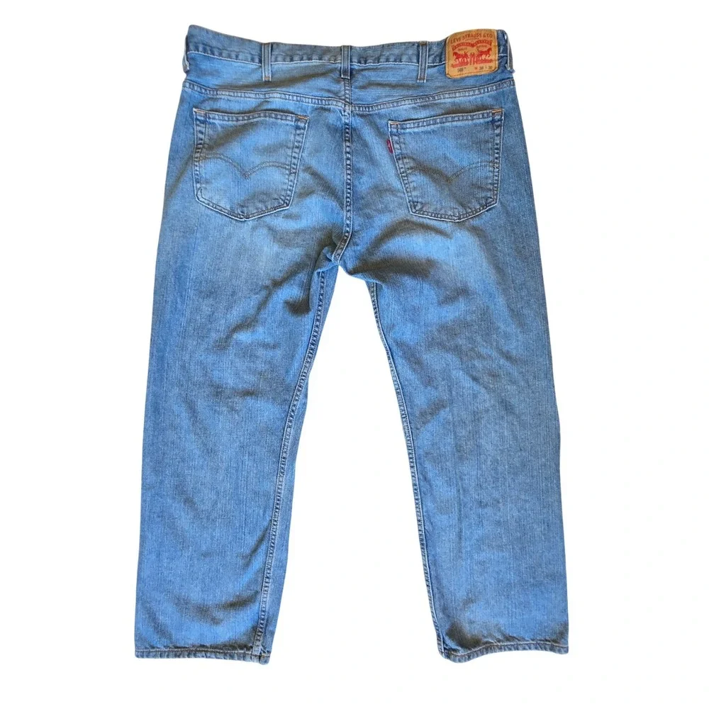 Levi's 569 Loose Straight Jeans 39x28 Light Wash Men's Relaxed Fit